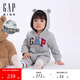 GAP嬰兒初秋款彩logo小熊耳朵連帽連體衣兒童裝爬服644733