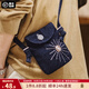 馬登工裝 美式復古刺繡丹寧斜挎包印第安民族風(fēng)牛仔情侶款零錢(qián)手機包 牛仔藍 小包