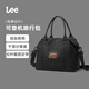 LEE短途旅行包男女大容量運動(dòng)斜挎包干濕分離健身包休閑單肩包手提袋 黑色（牛仔布）