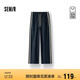 森馬（Semir）[商場(chǎng)同款]休閑褲女仿麻長(cháng)褲2025夏季撞色寬松闊腿褲101325127011