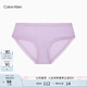 Calvin Klein內衣【七夕禮物】女士ck本命年蕾絲拼接防夾臀半包臀內褲女QD3767 SPI-淡紫色 1條 S