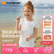 moodytiger女童短袖T恤涼感防曬夏季兒童T恤童裝輕薄速干彈力簡約修身運(yùn)動衣