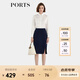 PORTS寶姿年秋冬新品女裝半身裙ALL9S003NWQ088 NAVY M (6)