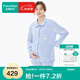 全棉時代月子服純棉春夏四季款孕婦睡衣產(chǎn)后哺乳睡衣孕產(chǎn)家居服三件套 藍底小熊家族【送哺乳背心】 M/160