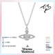 薇薇安·威斯特伍德（Vivienne Westwood）西太后正品土星水鉆項(xiàng)鏈毛衣鏈輕奢項(xiàng)鏈送禮七夕禮物女 銀-土星項(xiàng)鏈
