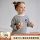 OAK FAMILY秋冬寶寶條紋T恤長(zhǎng)袖圓領(lǐng)純棉上衣打底衫童裝 黑白條紋（圓領(lǐng)） 90 cm