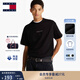 TOMMY JEANS【純色純棉】25夏季男裝平紋針織美式寬松短袖/修身圓領(lǐng)上衣T恤 【寬松刺繡】黑色BDS M