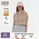 Teenie Weenie【亞麻】小熊女裝長(zhǎng)袖襯衫夏季新款白色萊賽爾粉上衣 撞色 S