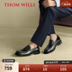 THOM WILLS新款便士樂福鞋2025夏季真皮豆豆鞋通勤皮鞋男鞋一腳蹬 黑色A1641 44 /9碼