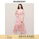 MAXRIENY浪漫甜美氛圍感茶歇裙系帶連衣裙下午茶裙子 粉花 L 03/38
