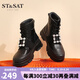St&Sat/星期六馬丁靴潮流街頭冬松糕底舒適女靴SS24116628 黑色 38 240mm