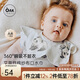 OAK FAMILY竹棉紗布口水巾防水吐奶兒童可旋轉圍嘴 胖達熊 均碼(28*26cm)