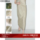 COCOBELLA[萊賽爾]對絲拼接壓褶肌理感女質(zhì)感緞面半身裙HS3002-2 淡奶黃 M