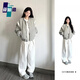 莜仙格早秋灰色棒球服外套女2025年春秋季新小個(gè)子寬松夾克初秋短上衣女 灰色-春秋款 L 建議 100-115斤