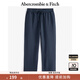 ABERCROMBIE & FITCH男裝24春秋款美式復古時(shí)尚小麋鹿抓絨運動(dòng)衛褲長(cháng)褲KI134-4100 藏青色 L (180/86A)尺碼偏大，建議小一碼