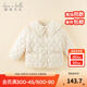 戴維貝拉（DAVE＆BELLA）中大童棉服保暖女童上衣夾棉兒童外套加厚寶寶衣服冬裝新款棉衣 米色【現貨】 100 cm（建議身高90-100cm）