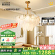 鹿家良品（LUUGAA）輕奢羽毛水晶燈客廳吊燈法式復(fù)古客廳燈大燈餐廳燈臥室燈中山燈具 【薦】12頭80cm三色光108W
