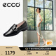 愛步（ECCO）七夕禮物 樂福鞋 輕奢百搭單鞋簡約氣質(zhì)粗跟女鞋 安妮方頭208563 黑色20856301001 38