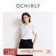 歐時力OCHIRLY 愛心刺繡短袖t恤女圓領(lǐng)休閑百搭上衣2025夏季新品 白色 M