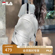 FILA 斐樂官方情侶款背包2025秋新款輕量化雙肩包電腦包休閑書包 晨暮灰卡其-LK XS