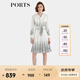 PORTS寶姿秋季新款女裝時(shí)尚圓點(diǎn)印花連衣裙ALD9D015QPT100 白黑混色 XS 2