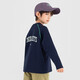 多多家男童T恤2025秋款美式三針五線(xiàn)印花長(cháng)袖戶(hù)外運動(dòng)兒童純棉透氣上衣