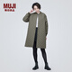 無(wú)印良品 MUJI 女式 可水洗 絎縫大衣中長(zhǎng)款風(fēng)衣外套 秋款 BD0Y7A3A 淺灰棕色 XL（165/92A）