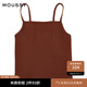 moussy 早春新品基礎(chǔ)款多色小吊帶針織背心女028HSZ80-0501 060棕色 S 00001