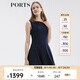 PORTS寶姿春夏女裝不對稱無袖短連衣裙SM8D013HWQ020 星際藍(lán) XL (10)