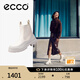 愛(ài)步（ECCO）切爾西靴女 女士百搭厚底增高牛皮靴 革新214793 砂礫灰/灰白色21479361068 36