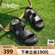 金利來（goldlion）涼鞋男輕便商務(wù)休閑鞋舒適耐磨沙灘鞋G596320230AAF黑色40