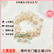 卡瑪倫（KAMALUN）鈴蘭花頭繩女高級感森系皮筋蝴蝶結大腸發(fā)圈小清新頭花頭飾送女友 鈴蘭花蝴蝶結小腸圈+品牌禮盒