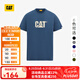 CAT卡特春新品男涼感設(shè)計(jì)反光logo印花短袖T恤輕戶外七夕禮物 藏青 M