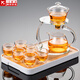正揚懶人玻璃自動(dòng)茶具套裝辦公高檔耐熱整套功夫磁吸泡茶神器透明茶杯 玻璃(追月)自動(dòng)+6高雙+長(cháng)琴白