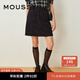 moussy短款A字全腿內襯直筒半身裙女010EA730-5530 020黑色 S 00001