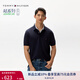 TOMMY HILFIGER【透氣舒適】夏季男裝珠地網(wǎng)眼商務休閑純色翻領(lǐng)短袖T恤POLOJA572 【經(jīng)典百搭】藏青色FAP M （推薦：135-150斤）