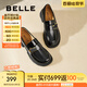 百麗（Belle）時尚飾扣樂福鞋女平跟通勤單鞋B7X1DAA5 黑色 38 (240mm)