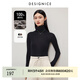 迪賽尼斯（DESIGNICE）冬季新款修身正肩內搭羊毛衫軟糯通勤高領長袖毛衣女 黑色 S
