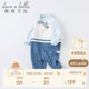 戴維貝拉（DAVE＆BELLA）嬰兒衣服男寶寶連體衣新生兒洋氣爬服2024秋裝外出哈衣
