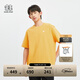 KOLON SPORT/可隆T恤 男女同款夏季露營(yíng)CAMP寬松圖案圓領(lǐng)棉感短袖 LURT4MT742-YE 黃色 L