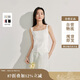 茵曼條紋方領(lǐng)針織吊帶小背心2025夏季女裝新款短款修身上衣 白色 XL