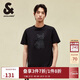杰克·瓊斯（JACK&JONES） 純棉上衣舒適潮流胸前刺繡法斗犬羅紋圓領(lǐng)短袖T恤男裝225101026