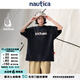 nautica white sail白帆×湯本弘通監(jiān)制 寬松中性鏡像logo設(shè)計(jì)全棉短袖T恤HYTW4226 藏青色4NV M