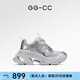 GG-CC【白鹿同款】秋季新款潮流厚底老爹鞋銀色增高休閑鞋女G24X9833 銀色 36