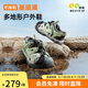 基諾浦兒童涼鞋25年夏季男女寶寶透氣學(xué)步鞋山行系列GW1761木犀綠/黑色