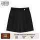 Teenie Weenie小熊女裝夏季短褲學(xué)院風(fēng)休閑薄款痞雅褲闊腿褲女士 黑色 M (165)