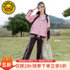 G.DUCKKIDS童裝女童春秋套裝兒童衣服中大童春裝連帽衛衣休閑運動(dòng)裝女孩服裝 粉色 130 建議120-130cm7-8歲cm