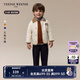 Teenie Weenie Kids小熊童裝24秋冬款男女寶寶短款菱格撞色棉服外套 象牙白 120cm