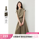 梵希蔓復古通勤套裝裙女2025年夏季新款寬松上衣半身裙休閑兩件套 M6999 軍綠色 S