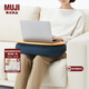 無(wú)印良品（MUJI）可在膝上使用軟墊桌 膝上桌 床上電腦桌 靠墊平板桌 藏青色 長(zhǎng)470*寬315*高100mm